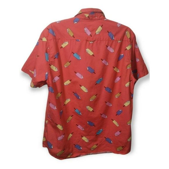 Ricky Singh Denim & Flower Mens Button Up Shirt L Large Slim Fit Sailboat Blue - Picture 3 of 4